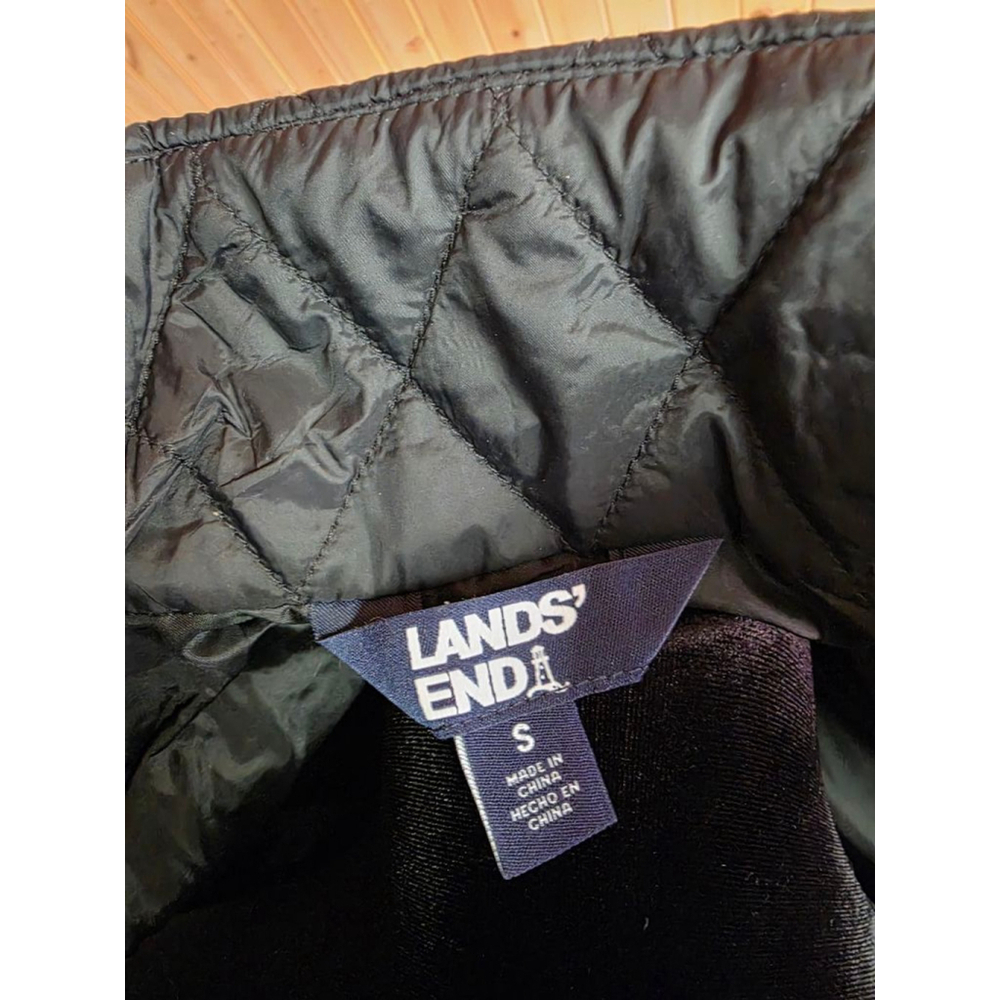 Lands End black puffer vest size Small - Picture 6 of 9